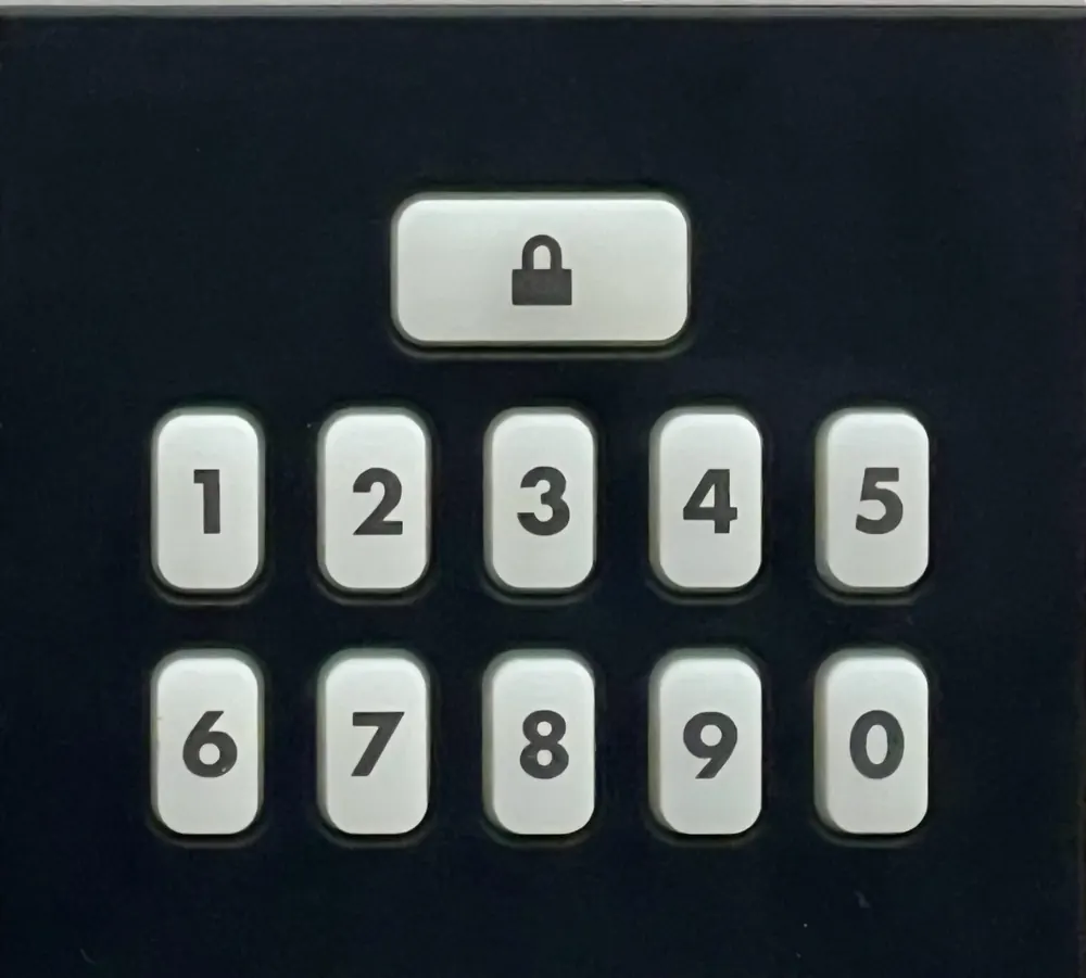 The numeric keypad of an electronic deadbolt lock